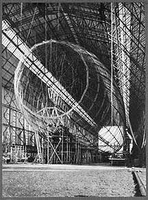 Airship framework without nose cap and tail cone.